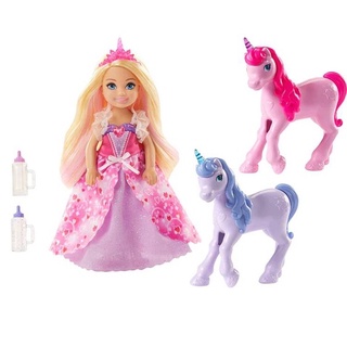 Barbie Dreamtopia Chelsea Princess &amp; Baby Unicorn Set GKJ17