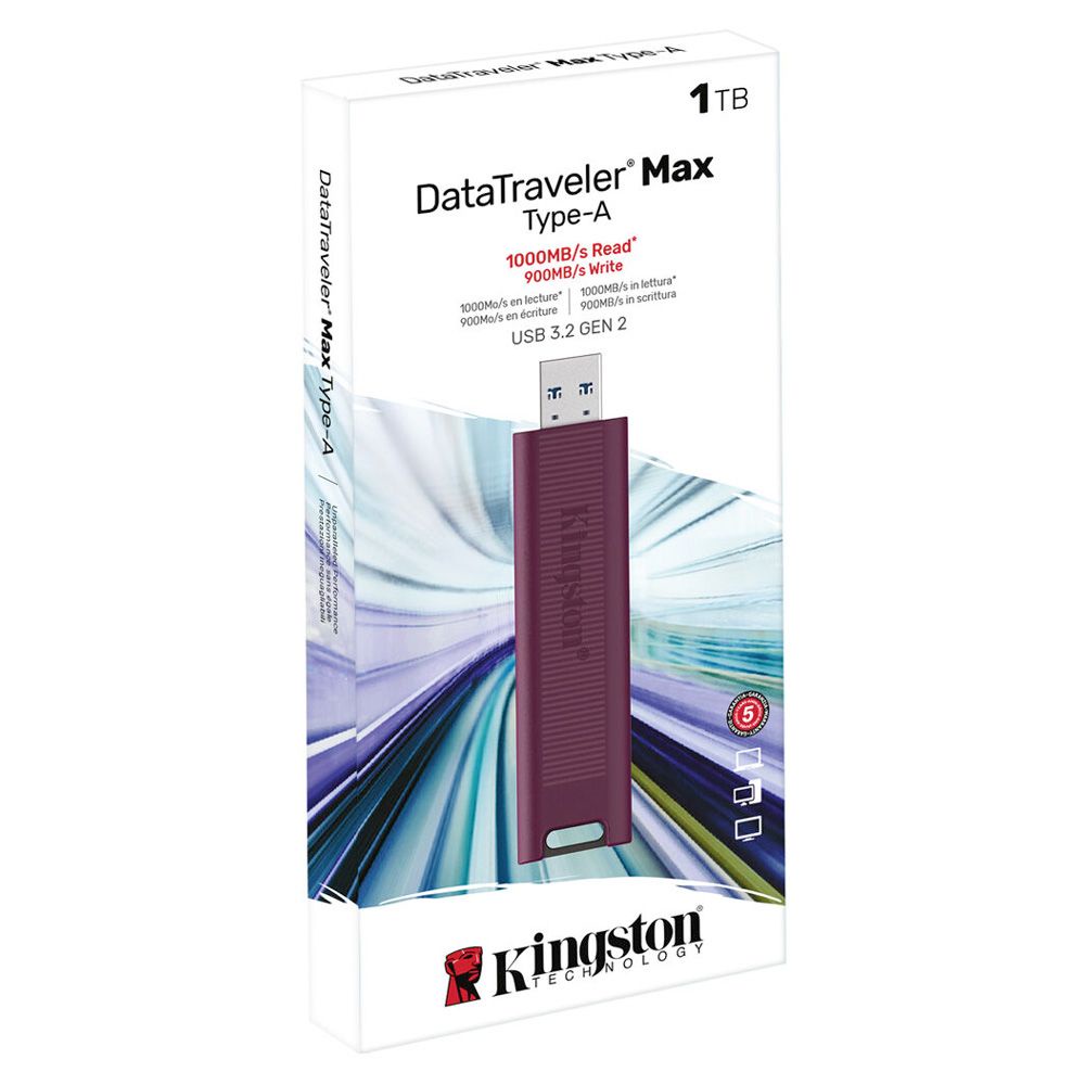 Kingston DataTraveler Max 1TB USB 3.2 Gen 2 TypeA Flash Drive (Red