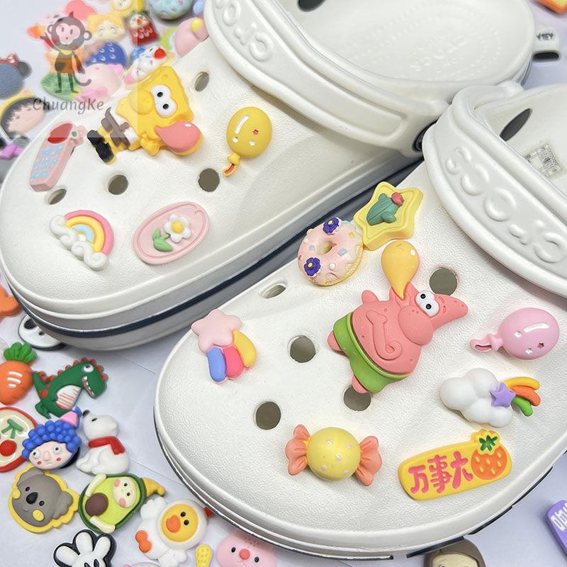 diy-ที่ติดรองเท้า-crocs-สไตล์น่ารัก-ตัวการ์ตูนติดรองเท้า-ตกแต่งสวยงาม-รูปแบบการ์ตูน-ตัวติดรองเท้าหัวโต