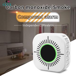 ▶COD 360° Smoke Detector &amp; Carbon Monoxide Sensors 2 in 1 Operated CO Alarm with Light Flashing Sound Warning 【cuul】