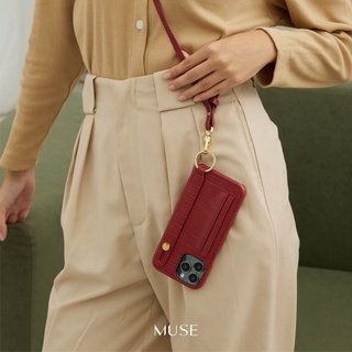 ภาพขนาดย่อของภาพหน้าปกสินค้า(12 series)MUSE Hand Strap Card Holder Phone Case COLORFUL Tone จากร้าน muse.onthemove บน Shopee