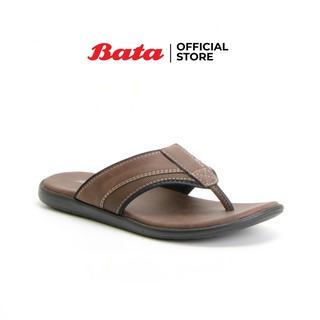 Bata บาจา  รองเท้าแตะแบบมีหูหนีบ ใส่ลำลอง สวมใส่ง่าย น้ำหนักเบา สำหรับผู้ชาย สีน้ำตาล รหัส 8714221