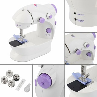 ภาพขนาดย่อของภาพหน้าปกสินค้าMini Sewing Machine จักรเย็บผ้าขนาดเล็ก จักรเย็บผ้า จักรเย็บผ้าไฟฟ้า (สีม่วง) จากร้าน mingfeng_li บน Shopee ภาพที่ 1