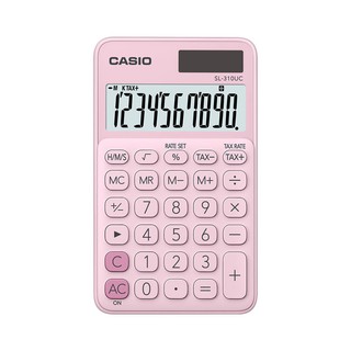 Casio Calculator เครื่องคิดเลข  คาสิโอ รุ่น  SL-310UC-PK แบบสีสัน ขนาดพกพา 10 หลัก สีชมพู