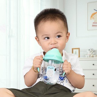 สินค้า Baby Sippy Cup Infant Leak-Proof Anti-Choke Kindergarten Children Drink Glass Sub-with Straw Kids Glass Cup with Straw