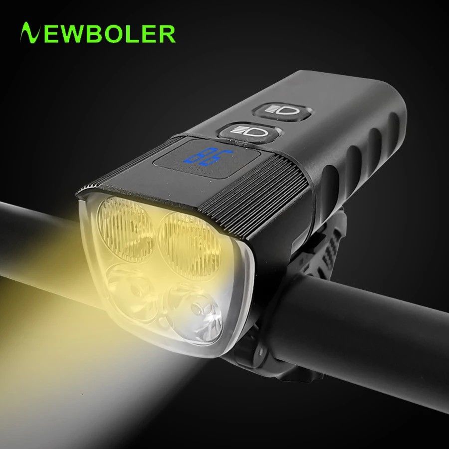 newboler-1600-lumens-ไฟ-led-4ดวงกันน้ํา-6400mah-สําหรับติดด้านหน้ารถจักรยาน
