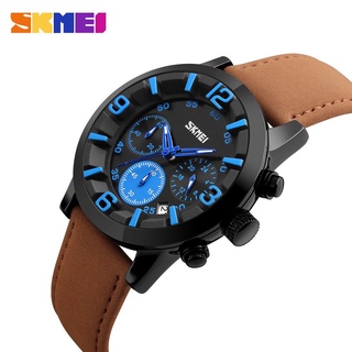 SKMEI Men Quartz Watch 30M Water Resistant Sports Watches Complete Calendar Wristwatches Relogio Masculino 9147