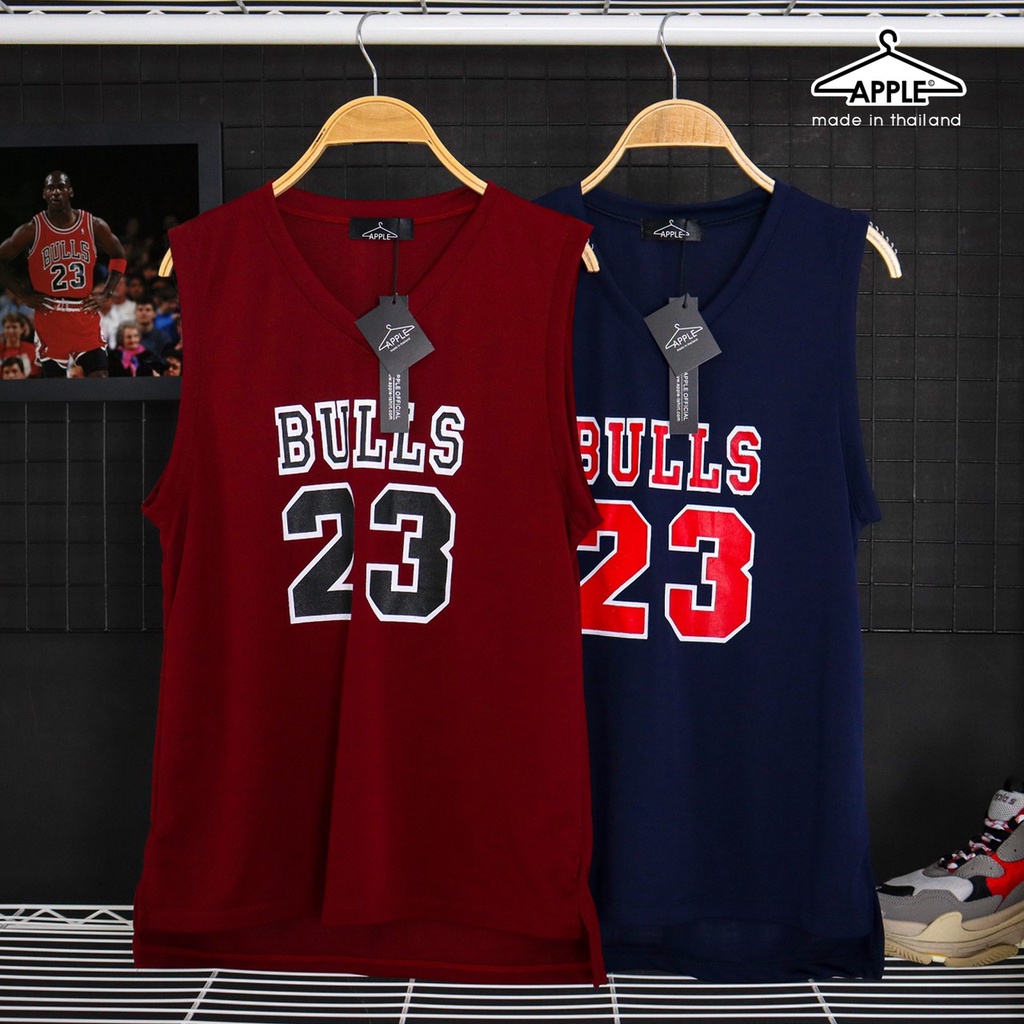 เสื้อกล้ามผ้ากีฬา-bulls23-เสื้อกีฬา