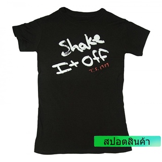 ราคาต่ำสุด!!✒Fashion Mens Taylor Swift 1989 Black Shake It Off Cotton Tee T-Shirt Mens Fashion Cal T-Shirt RouS-3XL