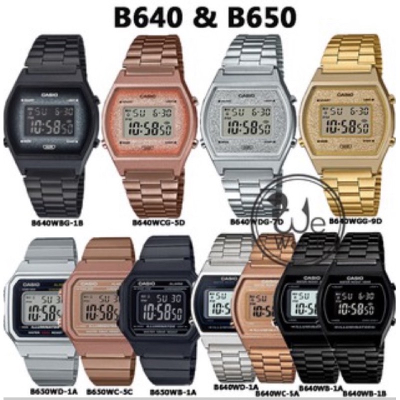 ภาพหน้าปกสินค้าCASIO แท้ B640 B650 นาฬิกา DIGITAL พร้อมกล่องและรับประกัน 1 ปี B640WEGB B650WC-5A B640WGG-9D จากร้าน wewatchs บน Shopee