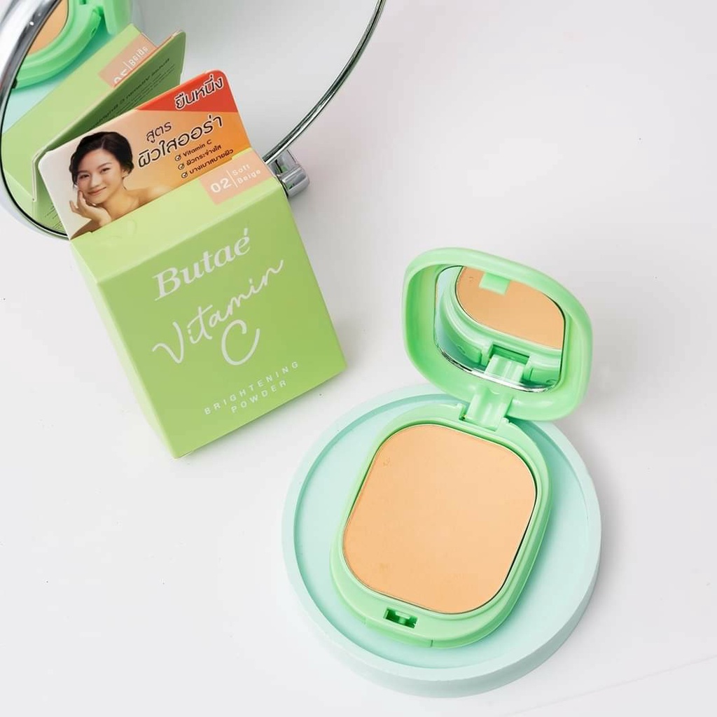 แป้งบูเต้-ตลับเขียว-แบบใหม่-butae-vitamin-c-double-moisture-powder