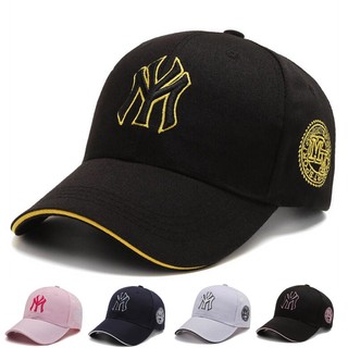 แฟชั่น NY New York นิวยอร์ก หมวกเบสบอลสำหรับผู้หญิงผู้ชายลำลองวินเทจกีฬาหมวกชายหาดกลางแจ้ง