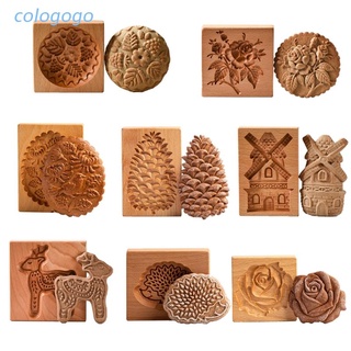 COLO  DIY Wood Material Cookie Molds Cookie Cutters Chocolate Moulds for Cookies Stamp