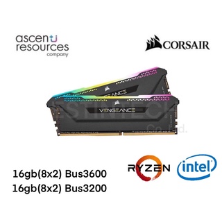 RAM CORSAIR Vengeance RGB PRO SL bus3200/3600 Black/White 16GB(8x2) ของใหม่ประกัน LT