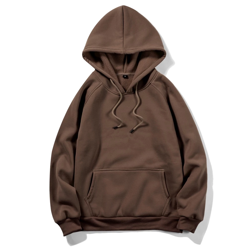 เสื้อคลุมกันหนาวแขนยาวมีฮู้ด สีน้ำตาล ไซส์ยุโรป เกรดส่งนอก ผ้าหนา ใส่ได้ทั้งชายและหญิง