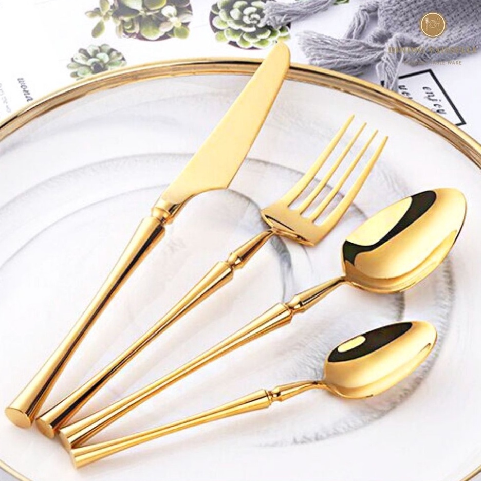 royal-gold-cutlery-set-ช้อน-ส้อม-มีด-ช้อนขนม-ทอง-stainless-steel-304-หรูหราเสริมบรรยากาศบนโต๊ะอาหาร