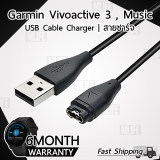 รับประกัน 6 เดือน - สายชาร์จ Garmin Vivoactive 3 , 3 Music สายชาร์ท สมาร์ทวอช Replacement Data Charging Cable