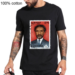 เสื้อขาว - ผู้ชาย tshirt oversize Haile Selassie จักรพรรดิเสื้อยืดเอธิโอเปีย Rastafari เร้กเก้เสื้อ