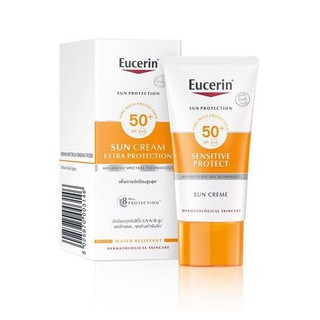 **แท้100% ฉลากไทย หมดอายุ08/21 EUCERIN Sun Cream Face SPF50+ 50 ml  กันแดดเนื้อครีม สำหรับทุกสภาพผิว