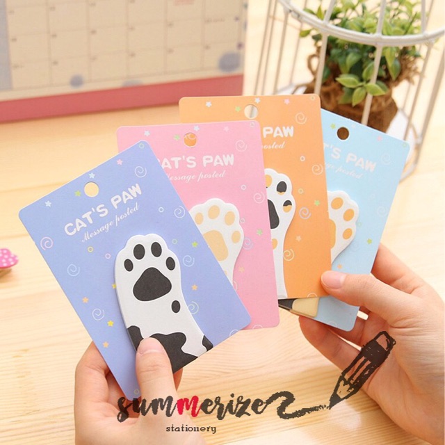 ภาพหน้าปกสินค้าmemo notes sticky note pad :โพสอิท น้องแมว น่ารักๆ กระดาษโน้ต มีกาวในตัว