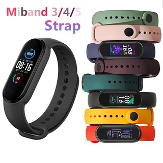 สายนาฬิกาข้อมือ ซิลิโคน TPU สำหรับ Xiaomi Mi Band 5 6 Miband 6 miband5