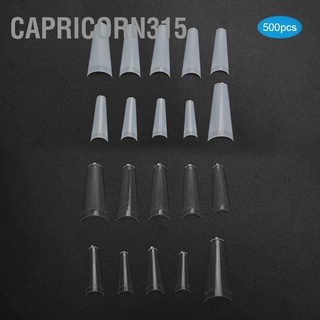 Capricorn315 เล็บปลอม สไตล์ฝรั่งเศส สําหรับตกแต่งเล็บ 500 ชิ้น