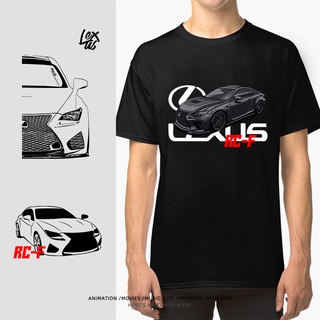 Lexus RCF Dongying Racing Performance Sports Car JDM Fans Modified Car Culture เสื้อยืดผ้าฝ้ายแท้แขนสั้นครึ่งแขน