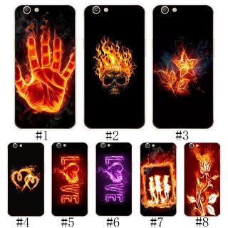 Oppo A71 A73 A77 A83 A1 A7X F5 F9 Pro Soft TPU Silicone Phone Case Cover Flame Fire