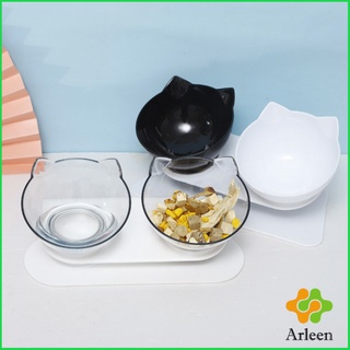 Arleen ชามอาหารสัตว์เลี้ยง แบบคู่/แบบเดี่ยว อุปกรณ์สัตว์เลี้ยง Pet bowl