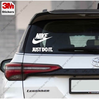 ไนกี้ จัสดูอิท สติ๊กเกอร์ 3M ลอกออกไม่มีคราบกาว nike Just do it Removable 3M sticker, สติ๊กเกอร์ติด รถยนต์ มอเตอร์ไซ