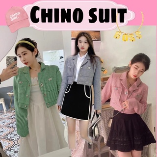 CHINO JACKET / เสื้อคลุมผ้าเนื้อทอ ทรงสวยหรูไฮโซ ใส่ทำงาน เที่ยว