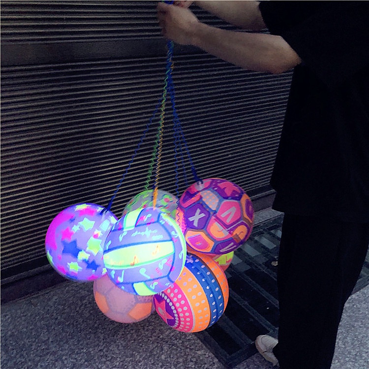 cod-ledของเล่นเป่าลม-20cm-big-ลูกบอลเด้งเรืองแสง-สุ่มสี-ยิมบอล-ไฟกระพริบหลากสี-ของเล่นเด็ก