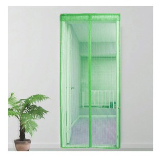 ม่านประตูกันยุง สีพื้น สีเขียว ขนาด 100*210 ซม.