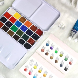 (พร้อมส่ง) สีน้ำ​ Winsor &amp; Newton​ cotman​ water colours​ ​24 สี​ (วินเซอร์แอนด์นิวตัน​​)