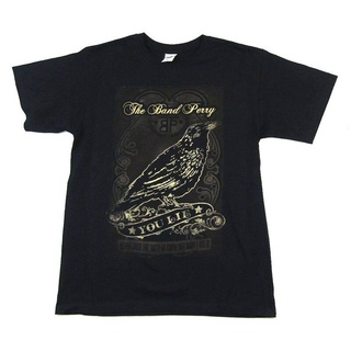 Wanyg เสื้อยืดแขนสั้น พิมพ์ลาย The Band Perry You Lie Taste Of Crow สีดํา สไตล์คลาสิก ของขวัญวันพ่อ สําหรับผู้ชายสามารถป