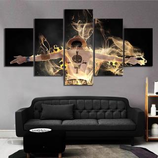 Hd Printed Modular Poster Wall Art 5 Pieces ONE PIECE Portgas D.Ace Home Decoration Canvas Painting Modern Picture