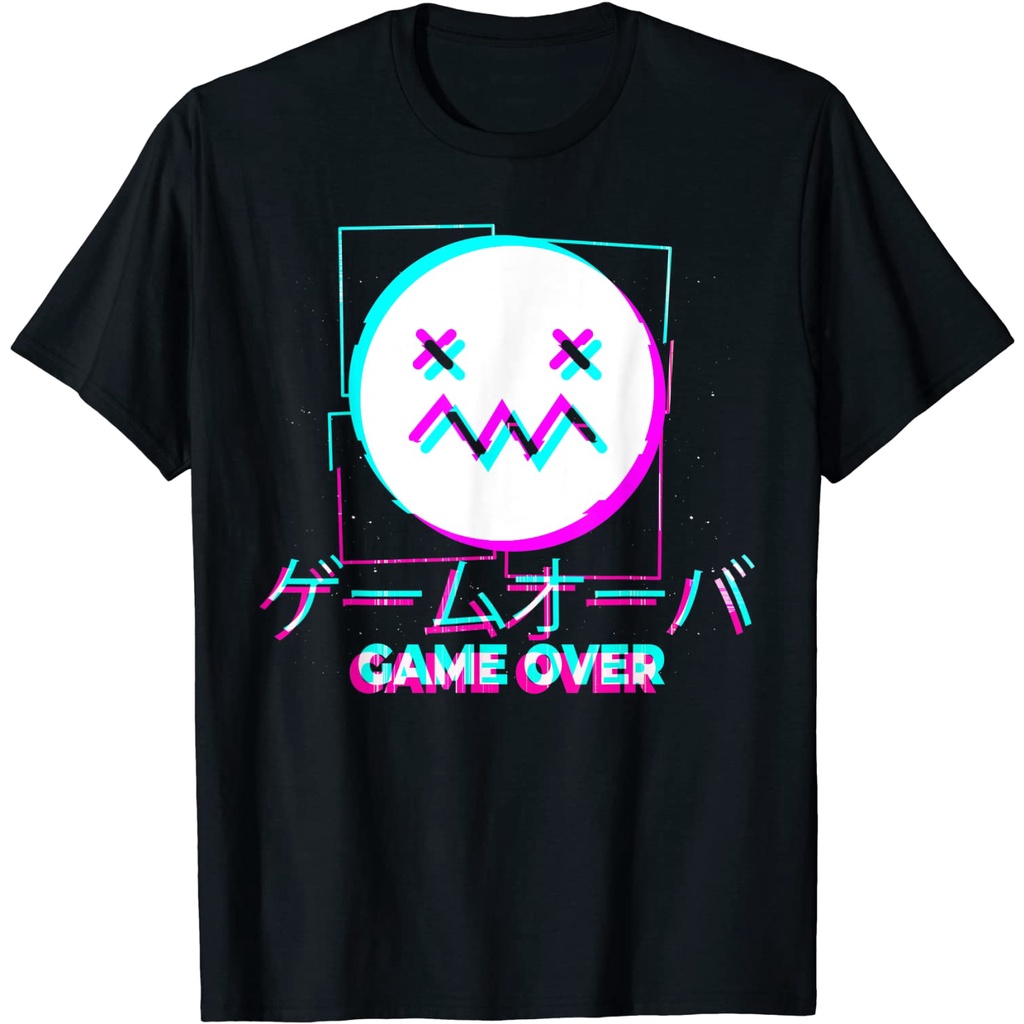 เสื้อยืด พิมพ์ลายอนิเมะ Glitch Sad Game Over Aesthetic สไตล์ญี่ปุ่น ...