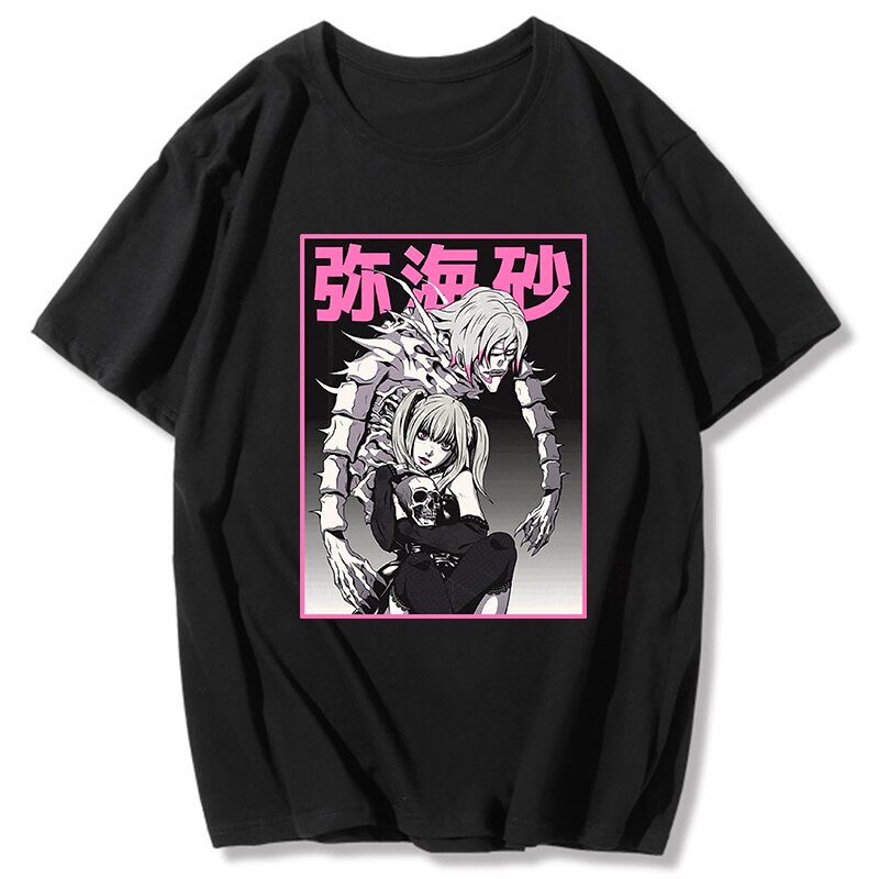 t-shirt-เสื้อยืด-พิมพ์ลายกราฟิกการ์ตูนอนิเมะ-death-note-kawaii-สําหรับผู้หญิงs-5xl
