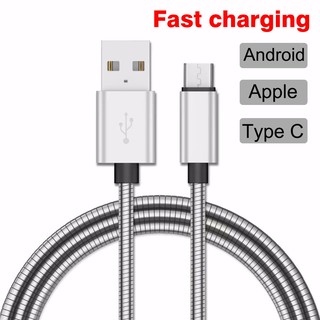 Micro USB Android Apple Cable Fast สายเคเบิ้ลชาร์จสำหรับ iPhone