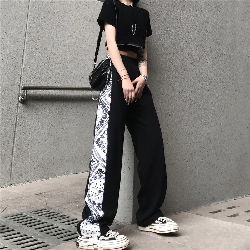 pants-เม็ดมะม่วงหิมพานต์เย็บหลวมขากว้างห้าจุดกางเกงขาสั้นลำลองลำลองขากว้างกางเกงขาตรงเทรนด์