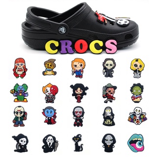 จี้การ์ตูนกราฟฟิติน่ารัก PVC สําหรับตกแต่งรองเท้า Crocs เหมาะกับวันฮาโลวีน DIY