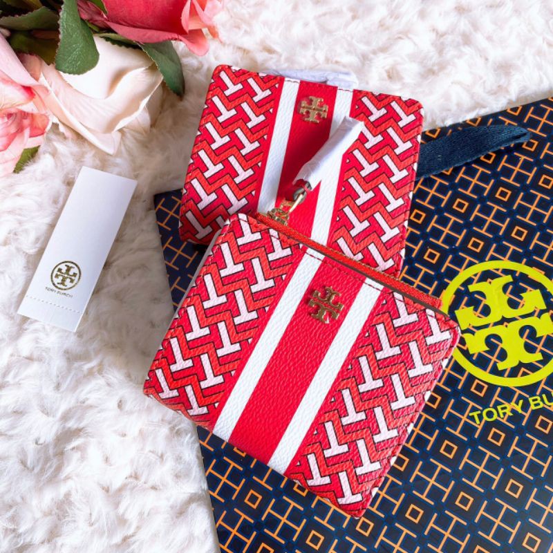 Tory burch t zag zip mini wallet sale