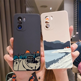 เคสซิลิโคน ลายภูมิทัศน์ สําหรับ Samsung A24 A34 A54 A14 A13 A73 A53 A33 A23 A13 M52 M32 M62 A22 Lte A32 A52 A72 A02S A12 A21S A51 A71 A31 A7 2018 A50 A70 S23 S22 S21 S20 B109