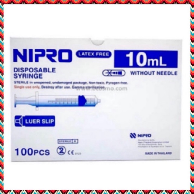 ภาพหน้าปกสินค้า(ยกกล่อง) Syringe Nipro ไซริงค์ นิโปร 10ml 100 อัน
