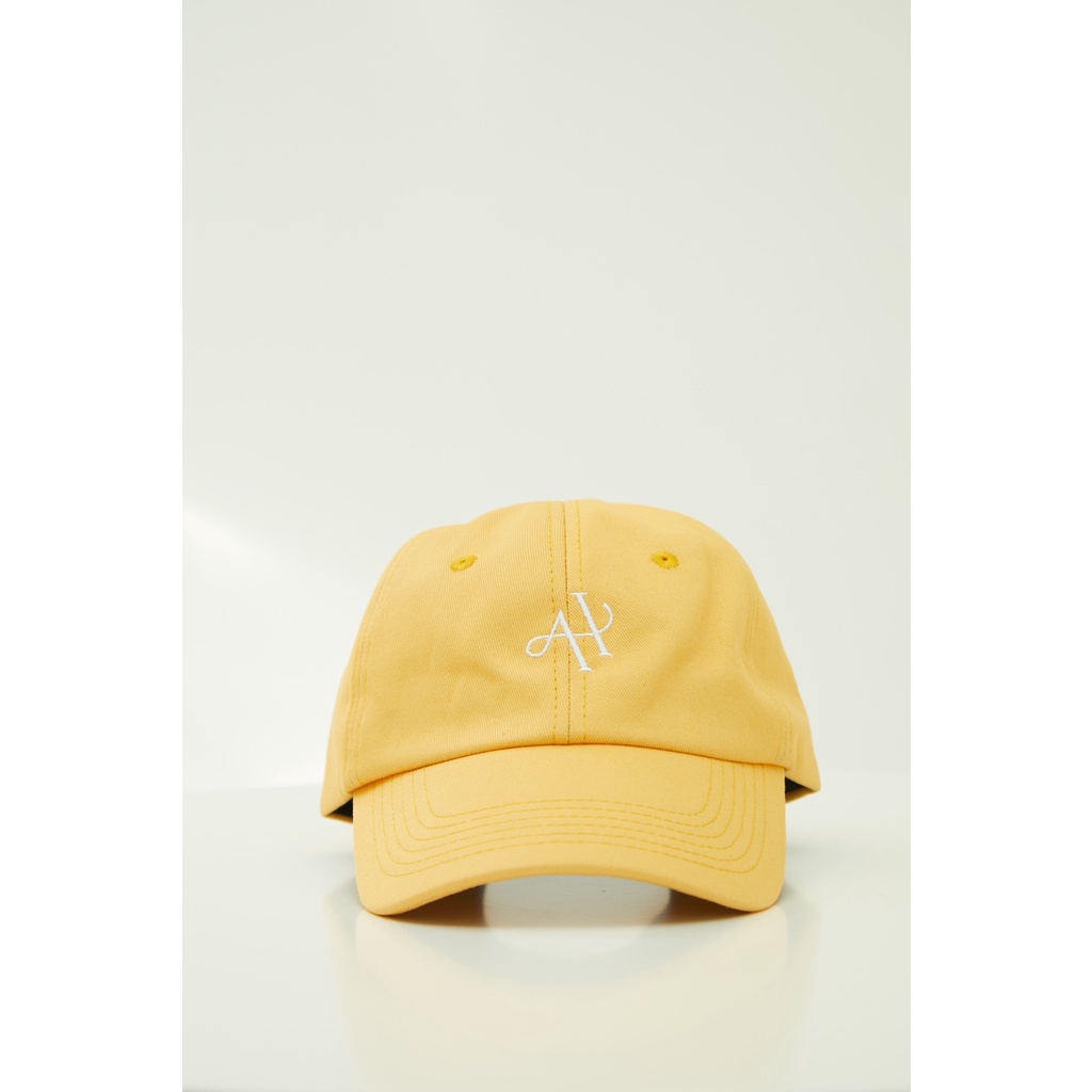 ahc000-logo-cap-mustard-หมวกผ้าcottonสกรีนโลโก้