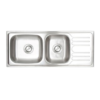 Embedded sink BUILT-IN 2B1D HAFELE ARTEMIS 495.39.291 LHD Sink device Kitchen equipment อ่างล้างจานฝัง ซิงค์ฝัง 2หลุม 1ท