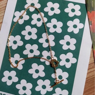 🌼Flower minimal necklace gold18k 🌼