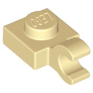 Lego plate part (ชิ้นส่วนเลโก้) No.61252 / 52738 Modified 1 x 1 with Open O Clip (Horizontal Grip)