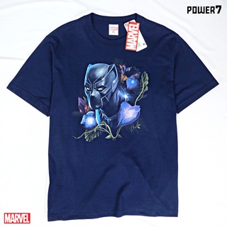 เสื้อยืดผ้าฝ้ายพิมพ์ลายขายดี เสื้อยืดการ์ตูน ลาย มาร์เวล Black Panther ลิขสิทธ์แท้ MARVEL COMICS  T-SHIRTS (