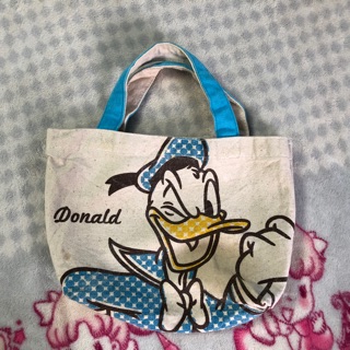 Disney กระเป๋าผ้าดิบพิมพ์ลาย donald duck